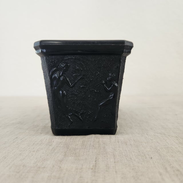 Vintage Black Amethyst Cachepot Jardinieres, a Pair For Sale In Tampa - Image 6 of 12