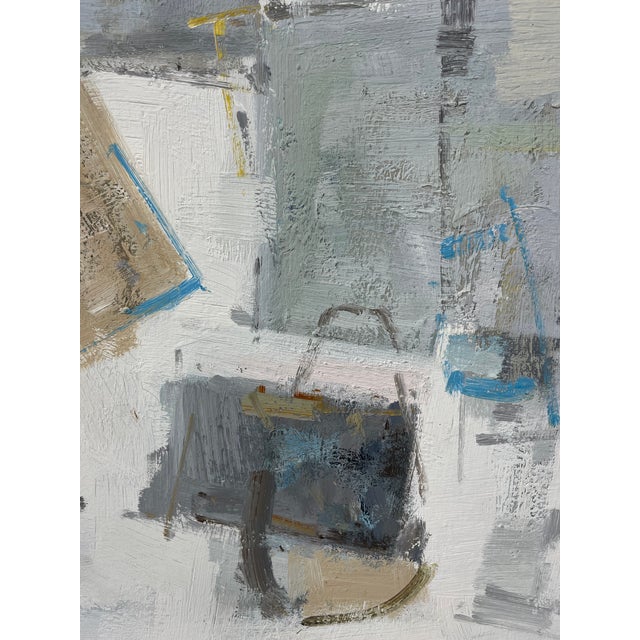 Gray Contemporary Abstract Original Oil Painting For Sale - Image 8 of 10
