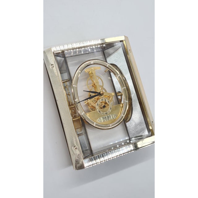 Metal Japanese Seiko Quartz Table Clock, 1970s For Sale - Image 7 of 17