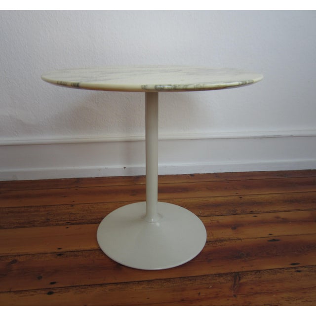 Small Tulip Table from the 1970s by Opal Furniture, inspired by timeless design classics. A stunning white, genuine marble...