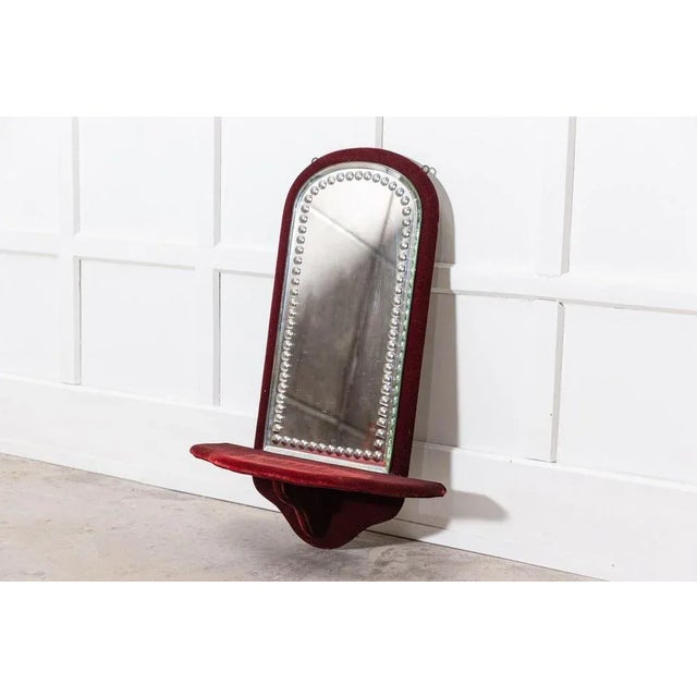 Late 19th Century Large 19th Century English Velvet Sorcerers Mirror, 1890s For Sale - Image 5 of 12