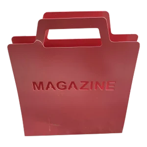 1990s Eriksen and Falk Bubblegum Pink Metal Magazine Holder