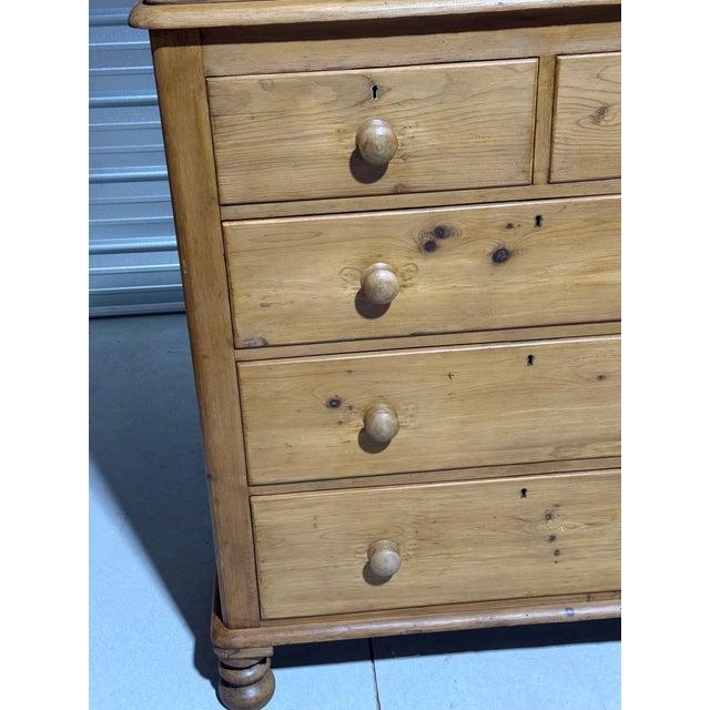 Antique Pine Two Over Three Drawers - Chest of Drawers From England For Sale - Image 11 of 18
