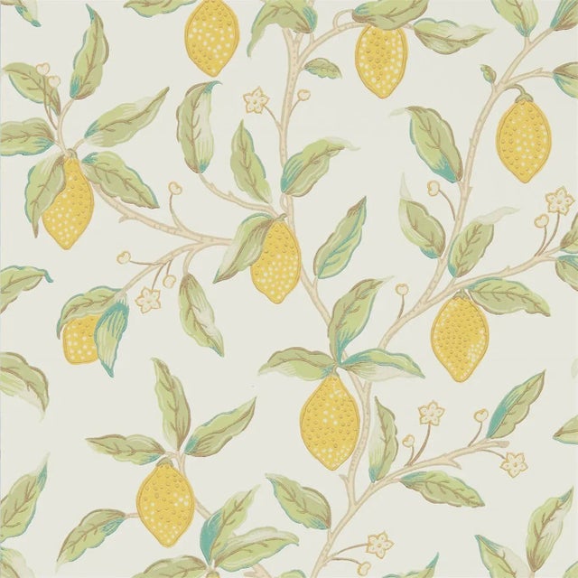 Morris & Co Lemon Tree Wallpaper in Bay Leaf For Sale