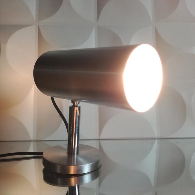 Cylindrical Wall Spotlight in Brushed Stainless Steel, 1970s For Sale - Image 12 of 13
