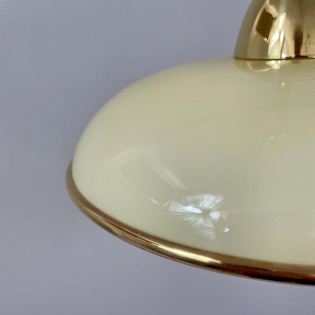 Art Deco Cream Opaline Glass and Brass Pendants, Germany 1930s, Set of 2 For Sale - Image 17 of 18