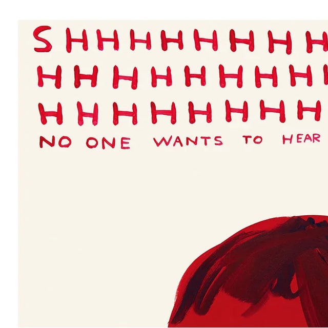 David Shrigley SHHH Lithograph Poster, 2023 For Sale - Image 4 of 6