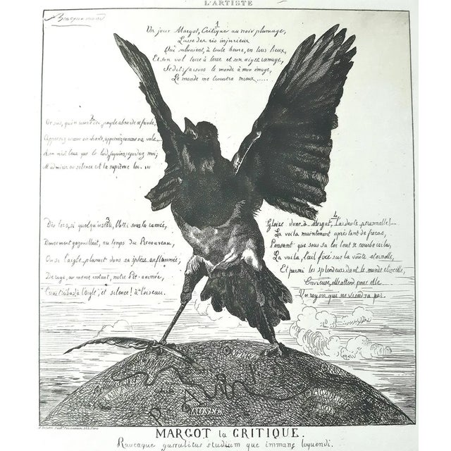 Margot La Critique - Etching, Aquatint and Drypoint by F. Braquemond - 1854 1854 For Sale