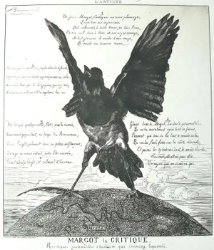 Margot La Critique - Etching, Aquatint and Drypoint by F. Braquemond - 1854 1854
