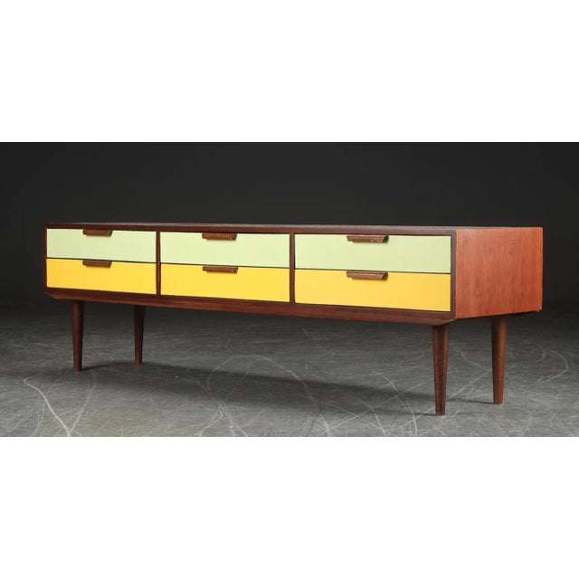 Brown Danish Sideboard in Veneered Walnut, 1960s For Sale - Image 8 of 8