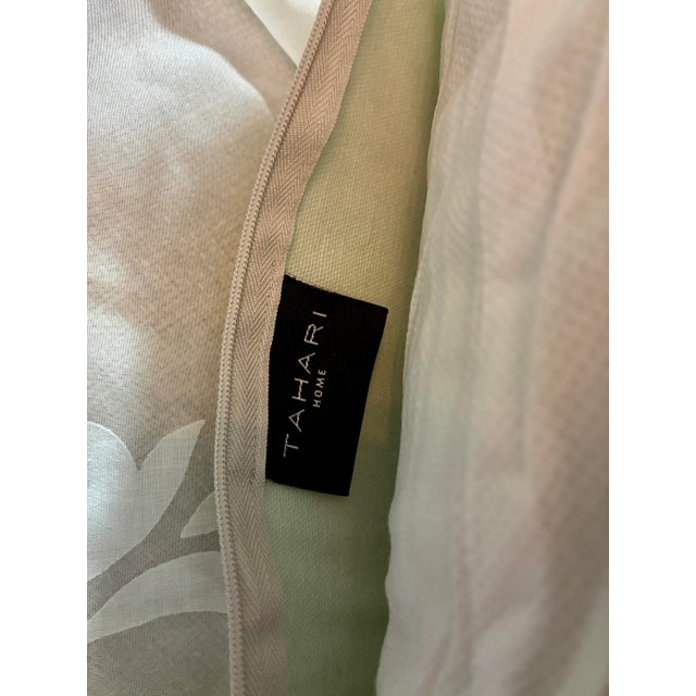 Vintage Tahari Home Embroidered Throw Pillow 15” X 15” Mint Green For Sale In Miami - Image 6 of 12