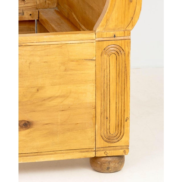 Wood English Pine Sleigh Bed Frame For Sale - Image 7 of 10