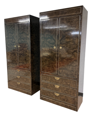 Extraordinary Pair of Mastercraft Wardrobes, Circa 1970's