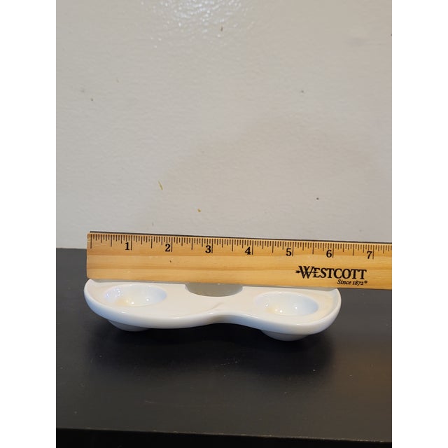 White Porcelain Escargot Baking Dish France For Sale - Image 4 of 13