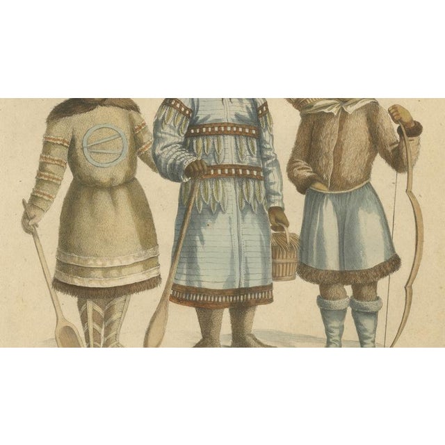 Gold Brodtmann, Nenet, Aleut & Inuit Costume Study, Lithograph, 1816 For Sale - Image 8 of 10