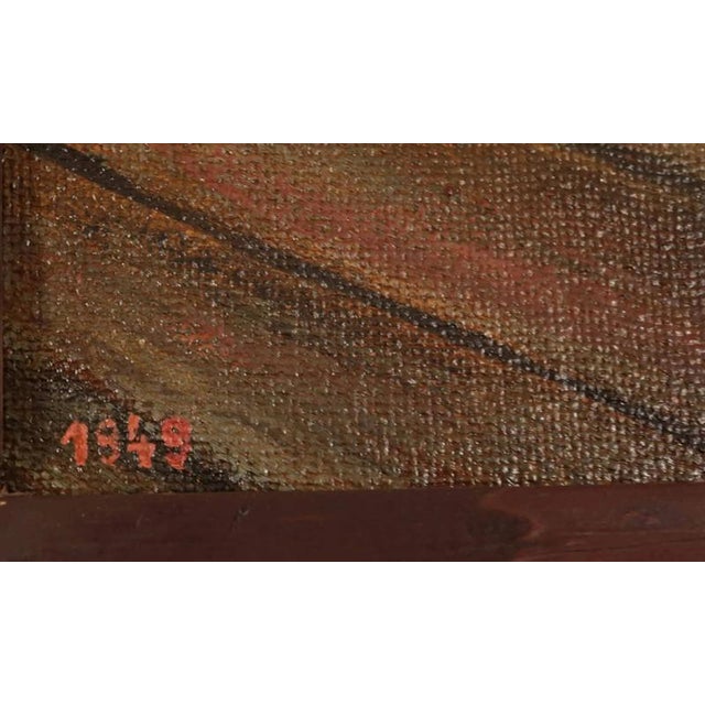 Flanders Artist, Fishermen on a Boat, Oil on Fiberboard, Framed For Sale - Image 3 of 8