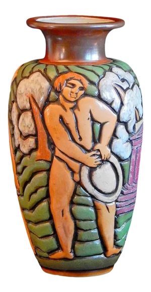 Architecture' by Gaston Goor (1902-1977 France) Ceramic Vase Circa 1930s