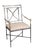 Regency Wrought Iron Armchair by Alberto Orlandi, Italy, 1970s For Sale