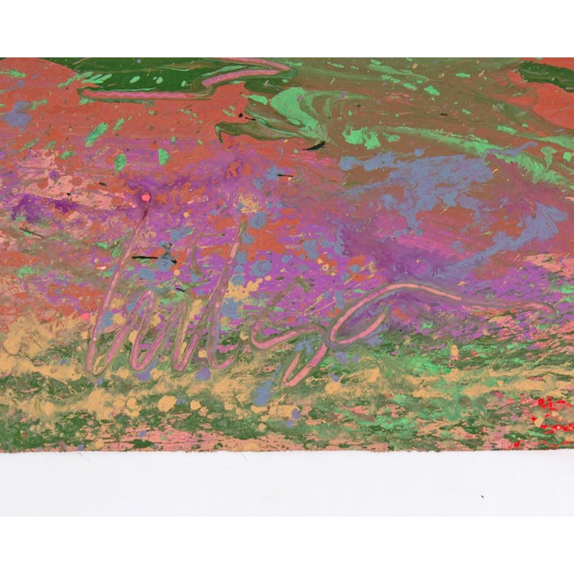 1980s Abstract Acrylic Landscape Painting by Harry Hilson For Sale - Image 4 of 7