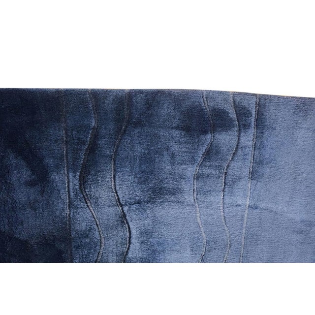 1920s Blue Dragon Modern Hand Knotted Antique Chinese Arto Deco Rug 9'x11' 8" Wool Carpet For Sale - Image 4 of 6