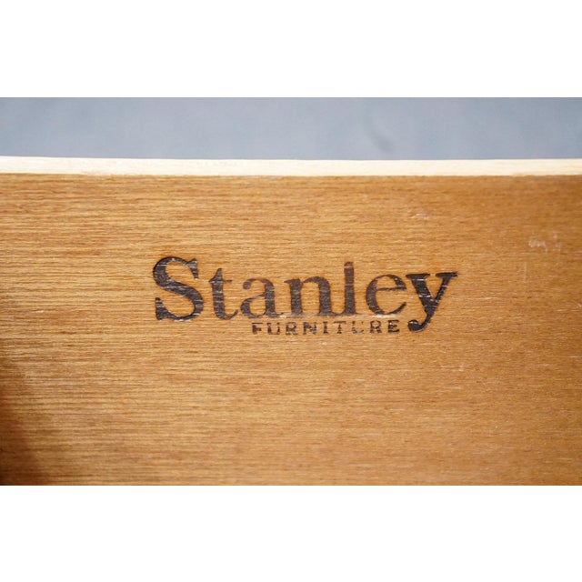 Tan Stanley Furniture Oak Contemporary Modern 22" Open Cabinet Nightstand 77614-80-33230 For Sale - Image 8 of 13