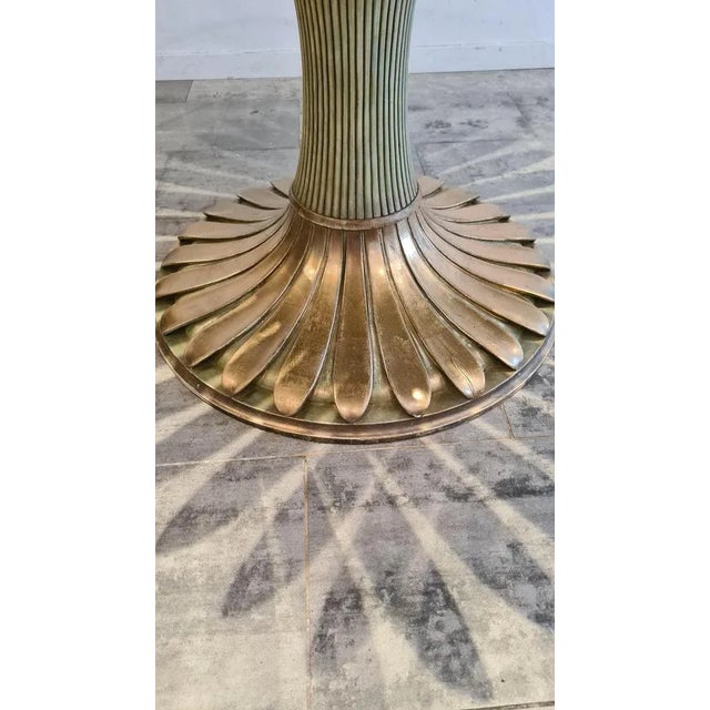 Round Italian Carved Wood Dining Table For Sale - Image 4 of 10