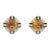 Natural Citrine 8.05cts & Diamond 0.30cts Earring in 14k Gold For Sale