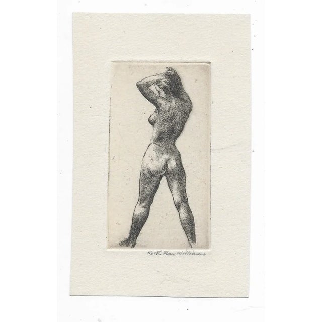 Keith Shaw Williams Female Nude Etching | Chairish
