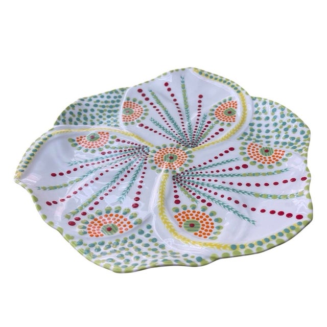 2000 - 2009 Pair of Hand-Painted South African Ceramic Platters For Sale - Image 5 of 12