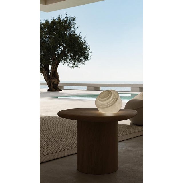Wireless Cala Table Lamp by United Alabaster For Sale - Image 11 of 12