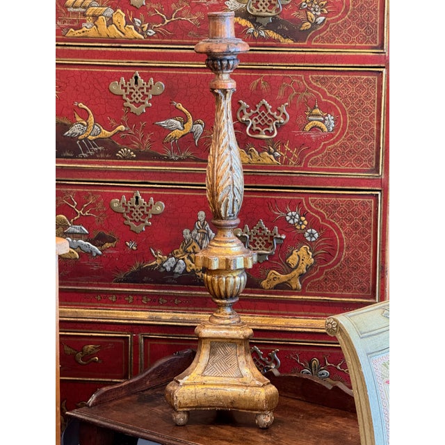 Gold 19th Century Silver Gilt Candlesticks For Sale - Image 8 of 16