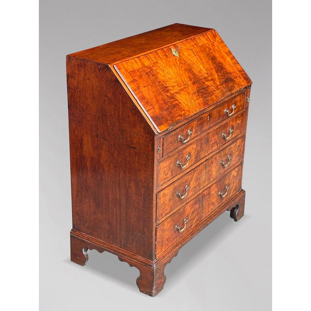Antique George III Mahogany Secretaire, 1790 For Sale - Image 3 of 13