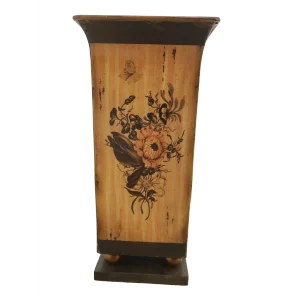 Toleware Paint Decorated Planter Vase
