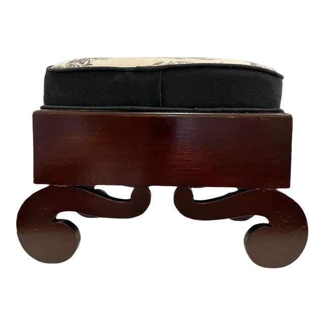 1890s American Empire Revival Foot Stool For Sale