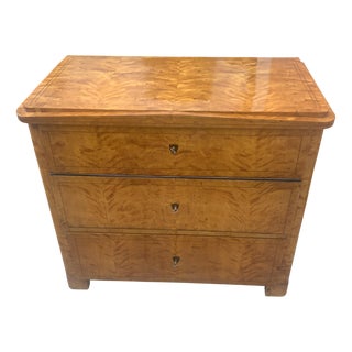 Biedermeier Chest of Drawers in Birch, 1830 For Sale