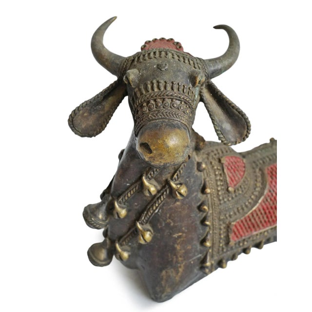 Early 20th Century Antique Brass Nandi Bull India For Sale - Image 5 of 7