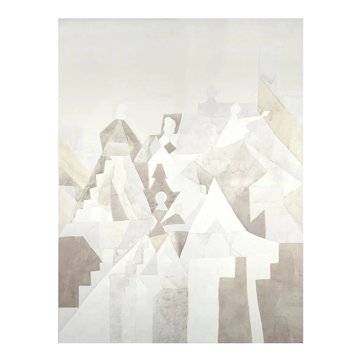SAMPLE - Schumacher x Peg Norriss Steps Panel Set In Argil And Stone ...