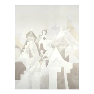 SAMPLE - Schumacher x Peg Norriss Steps Panel Set In Argil And Stone