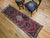 Vintage Persian Qashqai Gabbeh Runner Rug, Hand-Knotted Wool, Geometric Medallions Pattern, 2x7, Red & Navy For Sale In Chicago - Image 6 of 14
