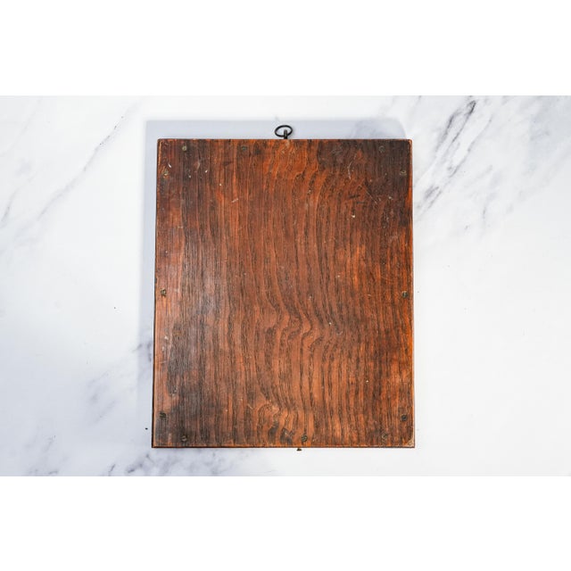Wonderful Small Antique Wood Frame Beveled Wall Mirror Home Decor For Sale - Image 10 of 10