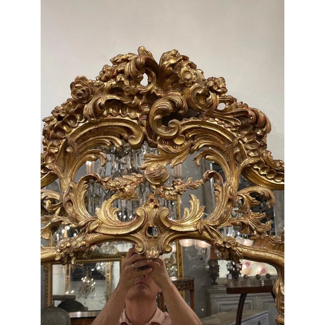 Italian Italian Carved and Giltwood Mirrors For Sale - Image 3 of 9