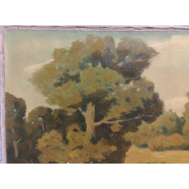 Forest Green Original Impressionist Oil Painting - Woodland Scenery, Ukrainian Art 1988 120-150 For Sale - Image 8 of 17