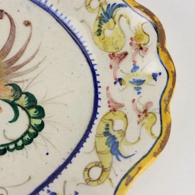 Oval Tray in Majolica For Sale - Image 6 of 9