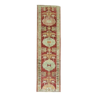 Vintage Red Turkish Anatolian Runner - 2'9" x 13'7" For Sale