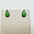 1950s Vintage Southwestern Navajo Americana Carico Lake Sterling & Green Turquoise Stud Earrings - A Pair For Sale - Image 10 of 12