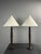 Mid-Century French Turned Wood Table Lamps in the style of Charles Dudouyt, 1970s, Set of 2 For Sale - Image 11 of 11