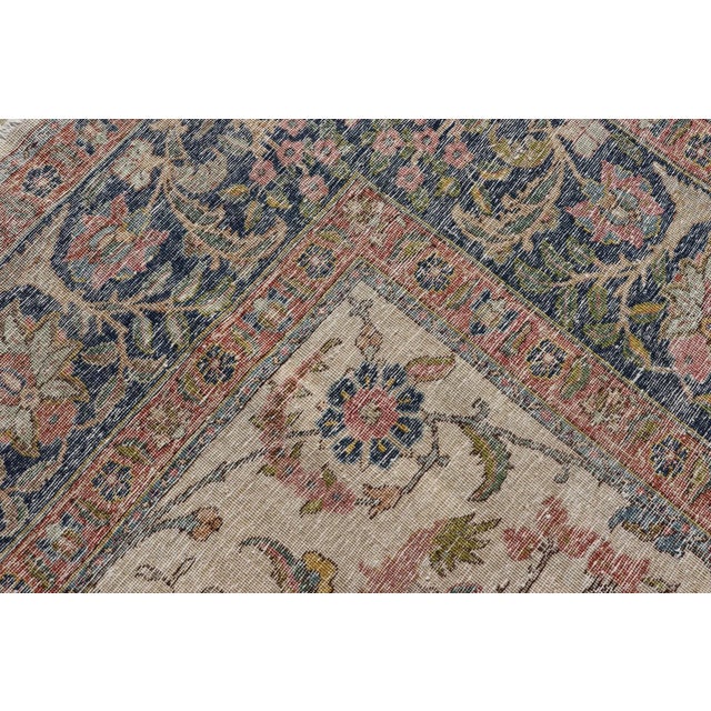 Antique Tabriz With All-Over Floral Sub-Geometric Design ...