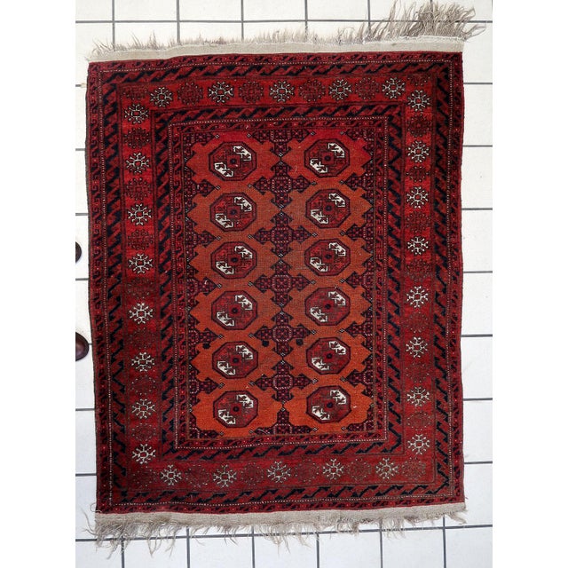 1920s, Handmade Antique Afghan Baluch Rug 3.8' X 4.8' For Sale - Image 13 of 13