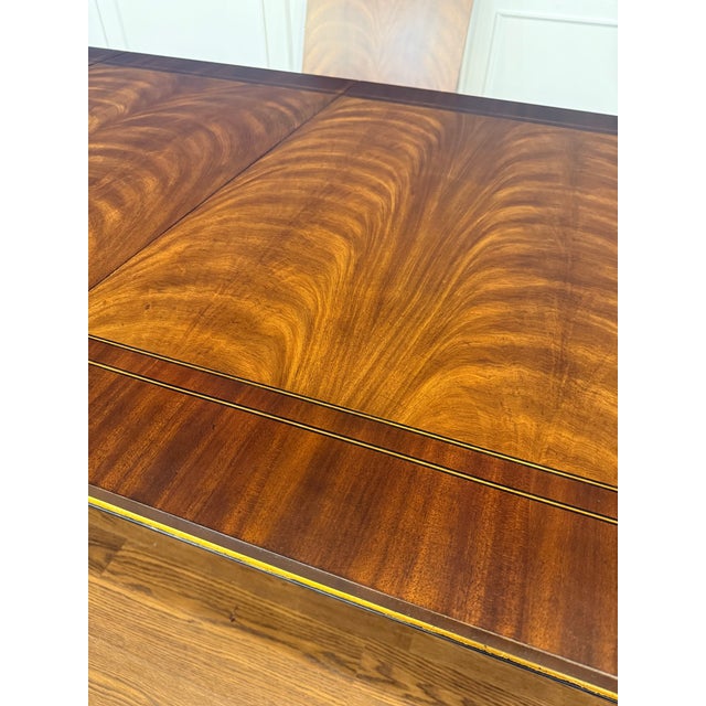 Century Traditional Regency Style Oval Mahogany Dining Table For Sale - Image 15 of 18