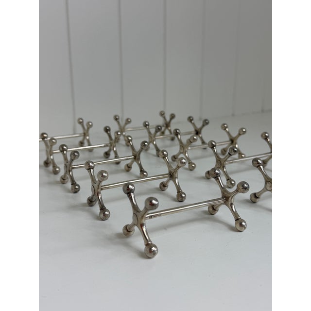 Traditional Vintage Christofle Silver Plated Knife Rests, Set of 10, Circa 1925-1935 For Sale - Image 3 of 12